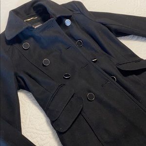 Black Express peacoat